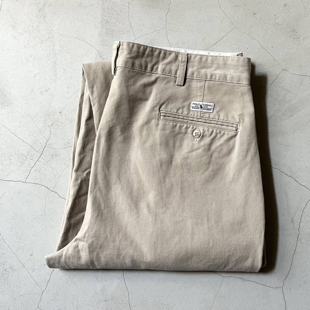 パンツ 90s Polo by Ralph Lauren Andrew USA old 90s USA made Polo Ralph Lauren ANDREW PANT 36×30 beige 2