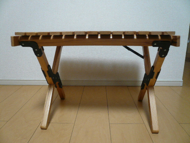 Hilander ハイランダー ロールウッドテーブル サイズ(約)：51×42×高さ30cm ケース付き!_画像5