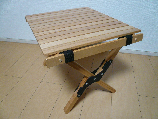 Hilander ハイランダー ロールウッドテーブル サイズ(約)：51×42×高さ30cm ケース付き!_画像3