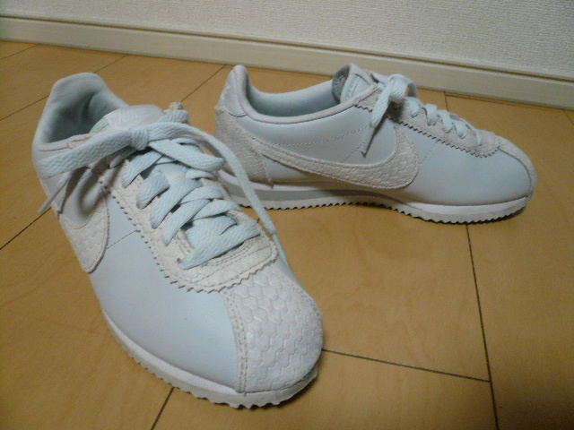 NIKE ナイキ スニーカー CLASSIC CORTEZ PREMIUM クラシック コルテッツ プレミアム 905614-001 グレー×ホワイト(灰色×白) 23.5cm_画像4