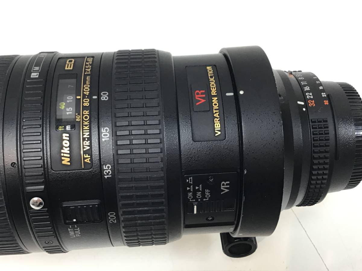 2076■　Nikon ニコン AF VR ED NIKKOR 80-400mm 1:4.5-5.6D 一眼レフ レンズ カメラ 動作未確認_画像8