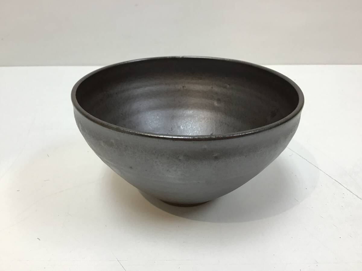 2364■　作家物 鉄釉窯変 天目 茶碗 碗 茶器 茶道具 ※写真をご確認ください。_画像4