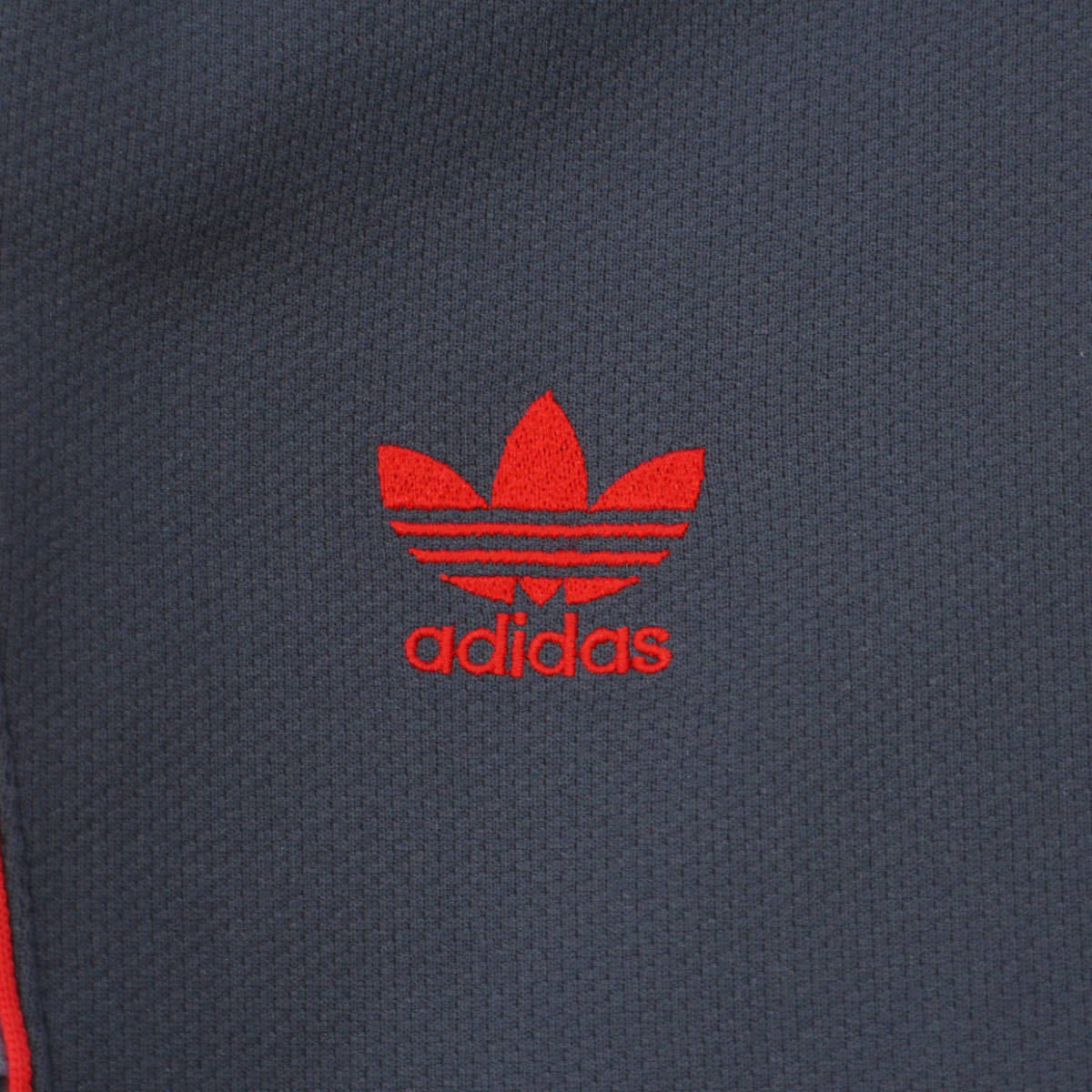 adidas アディダス ジャージ トラックジャケット トレフォイルロゴ デサント O(XL) 98-6 グレー_画像4