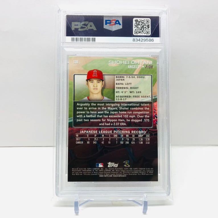 《PSA10》 2018 Topps GEM MINT 大谷翔平 Studium Club at Podium ANGELS 入団会見 #138 RC Rookie_画像4