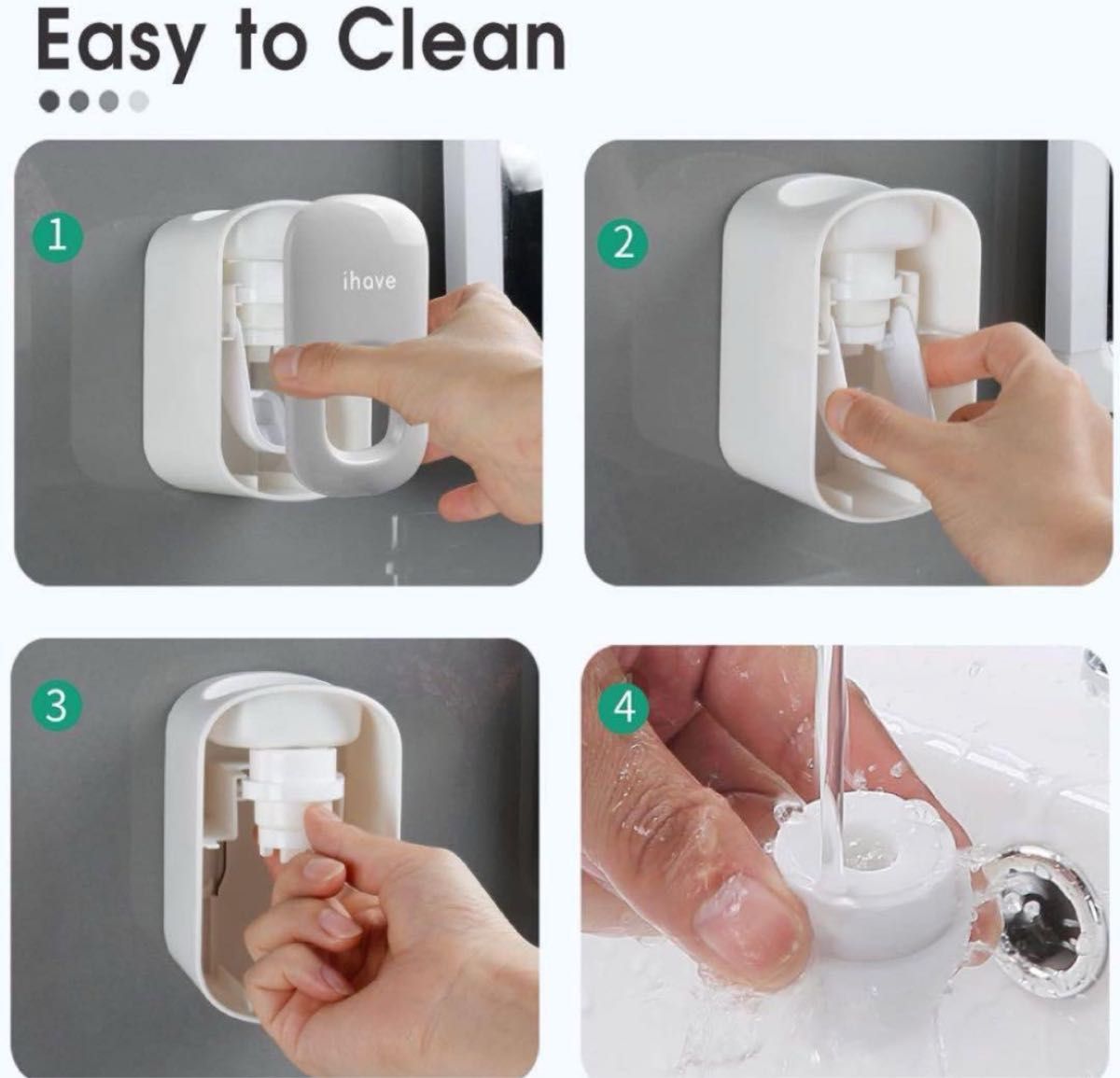 歯磨き粉ディスペンサー 自動歯磨き粉絞り器 (グレー)