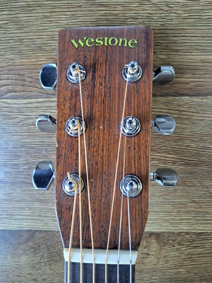 超レア、貴重「Westone SUPER NECK W-60」マツモク1975年製、トップ単板、とても良く鳴ります。_画像3
