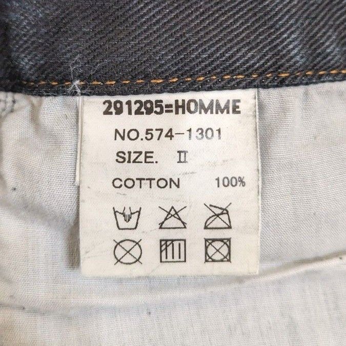 291295=HOMME シンチバック デザインジーンズ