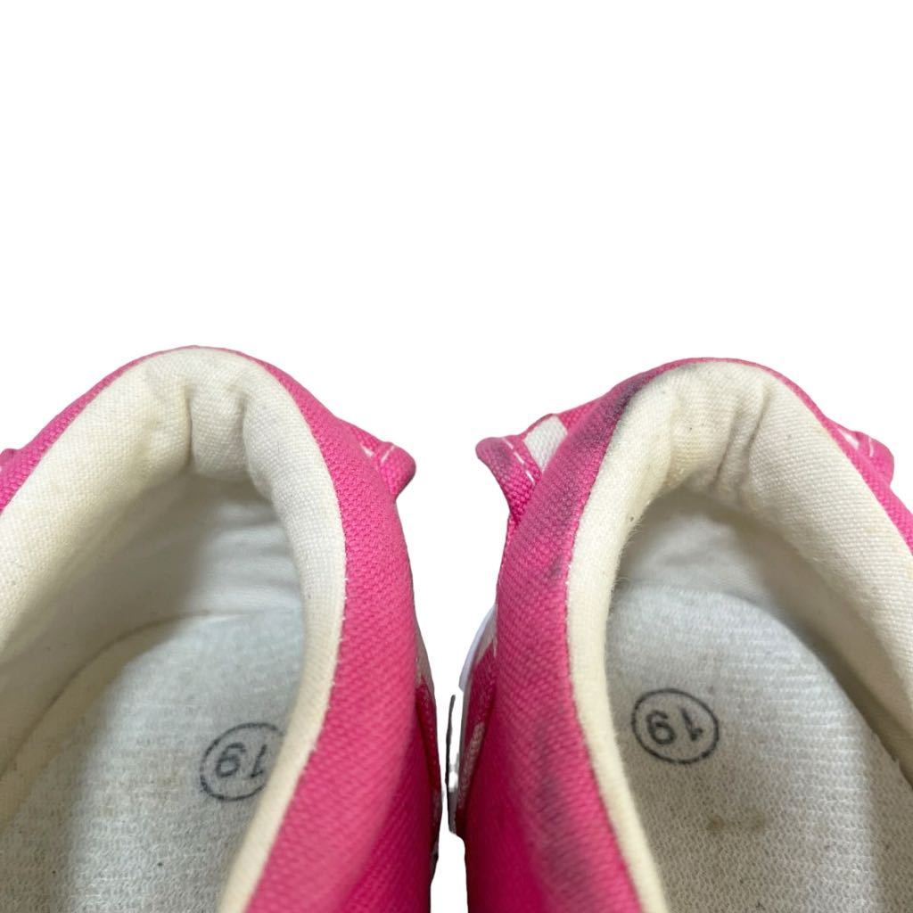 VANS( Van z) Kids обувь туфли без застежки в клетку город сосна узор розовый белый 21cm
