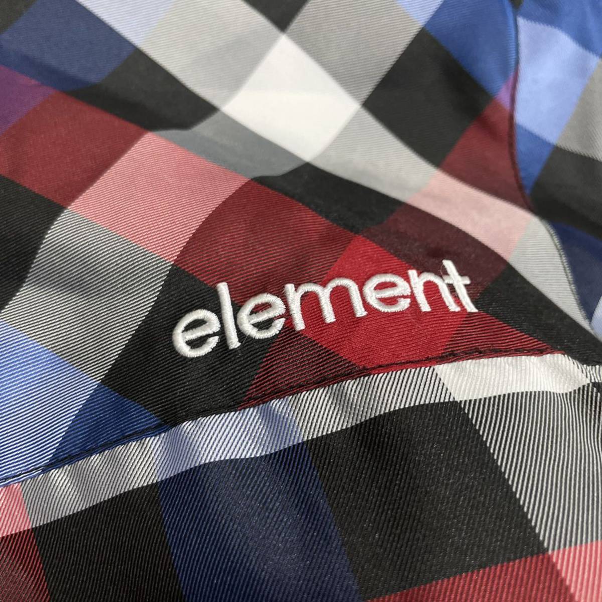 element(エレメント) リバーシブルジャケット ナイロンパーカー チェック ブラック キルティング 中綿 シンサレート サイズL相当_画像8