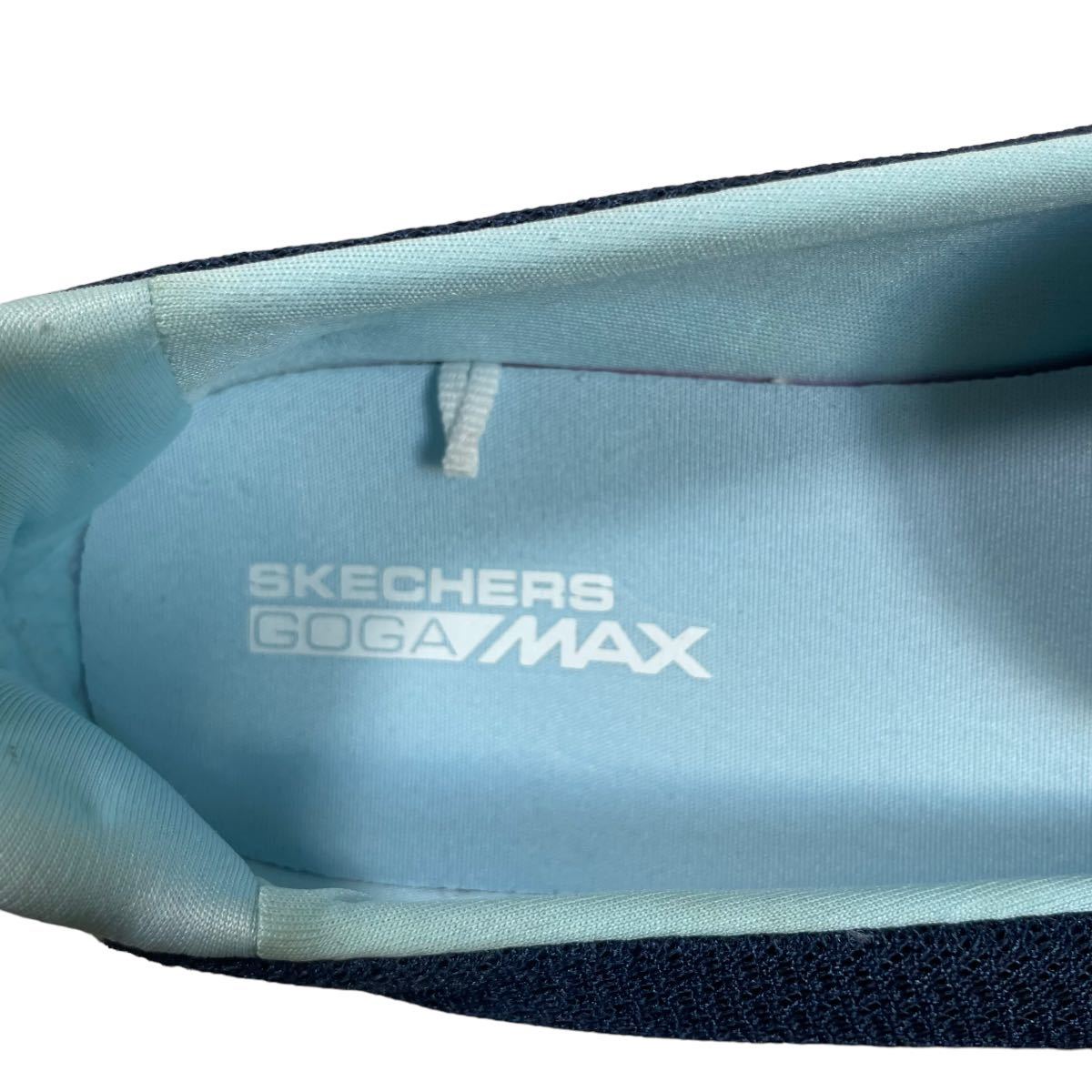 【状態良好】SKECHERS GoWALK スケッチャーズ ゴーウォーク スリッポン ウォーキングスニーカー GOGA MAX 軽量 5GEN ネイビー 箱付き 25cm_画像8