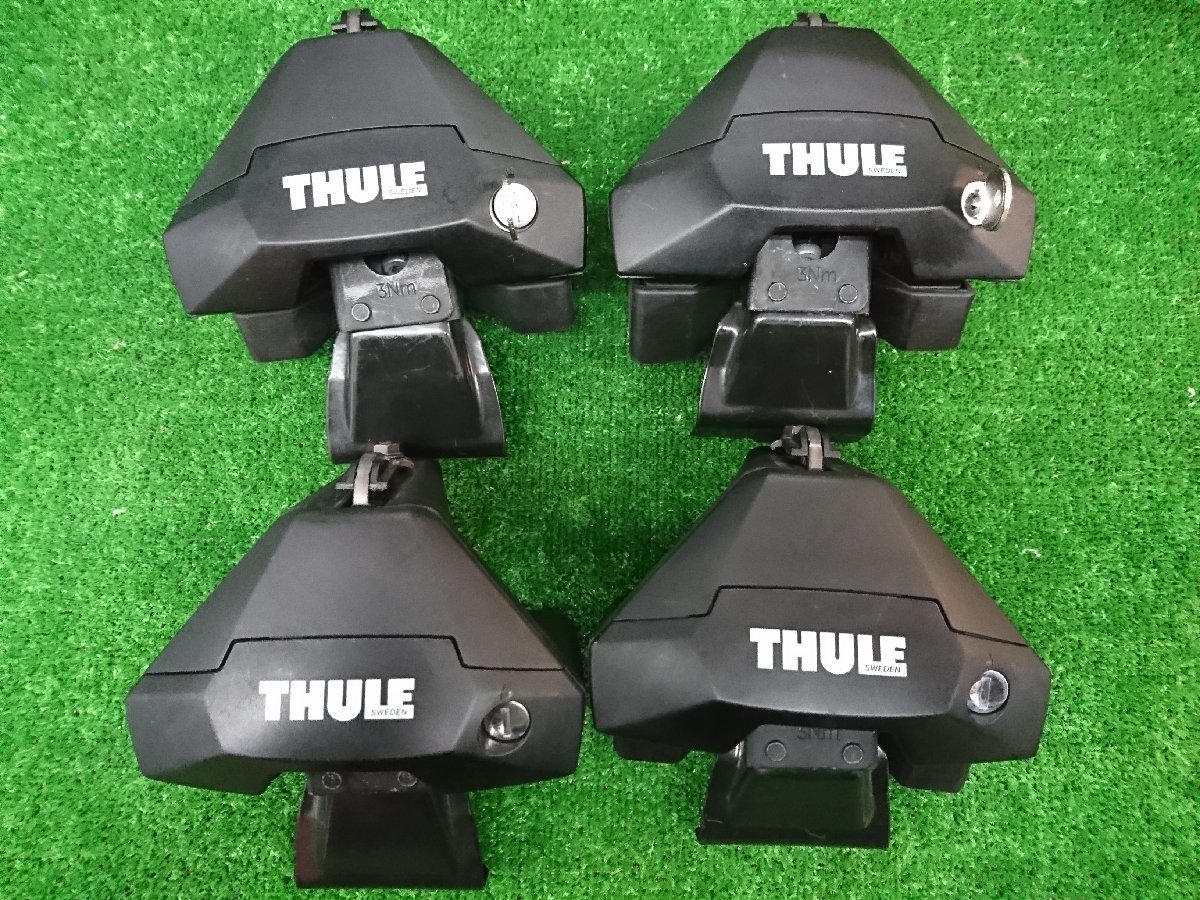 ★中古品★THULE スーリー ベースキャリア VW ゴルフ7 GOLF フォルクスワーゲン Evo Clamp TH7105 Kit 145010【他商品と同梱歓迎】_画像1