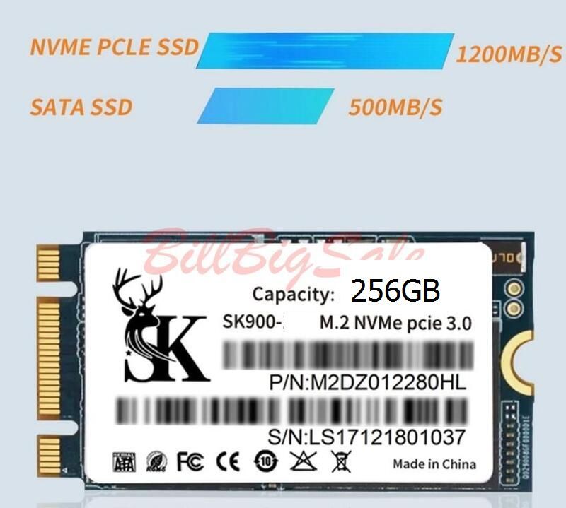 新256GB (M.2 2242 NVMe SSD) 256G PCIe Gen3x2 内蔵SSD B+M Key 5ヶ年間保証 未使用 WWANスロット Thinkpad X280 T480 P51 P52 Dell 3510_画像8