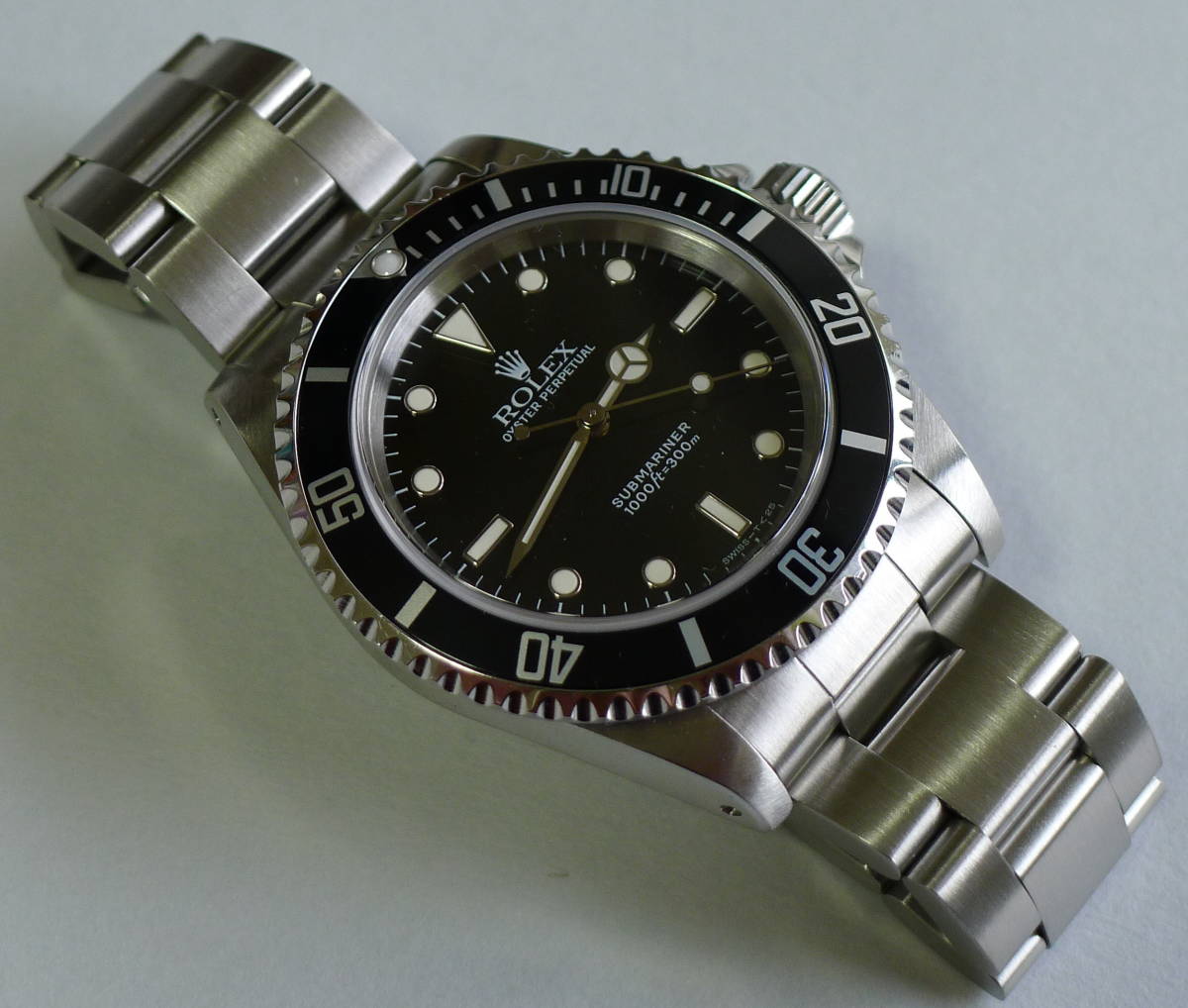  free shipping *ROLEX SUBMARINER / Rolex * Submarine 14060 U537*** self-winding watch men's wristwatch, Japan Rolex OH settled sa guarantee * inside out box attaching *