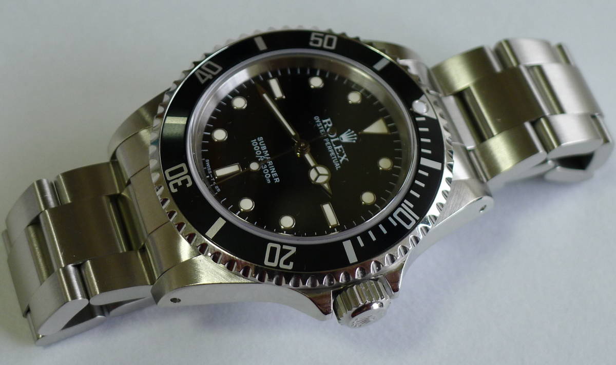  free shipping *ROLEX SUBMARINER / Rolex * Submarine 14060 U537*** self-winding watch men's wristwatch, Japan Rolex OH settled sa guarantee * inside out box attaching *