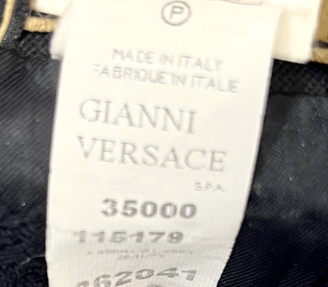 ■ GIANNI VERSACE ジャンニ・ヴェルサーチ ピンストラップ テーラードジャケット 46 美品_画像7