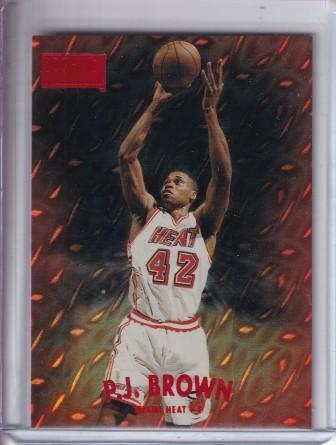 97/98 SkyBox S-1 ☆P.J. Brown/Heat☆ 50枚限定 Star Rubies #97SR_画像1