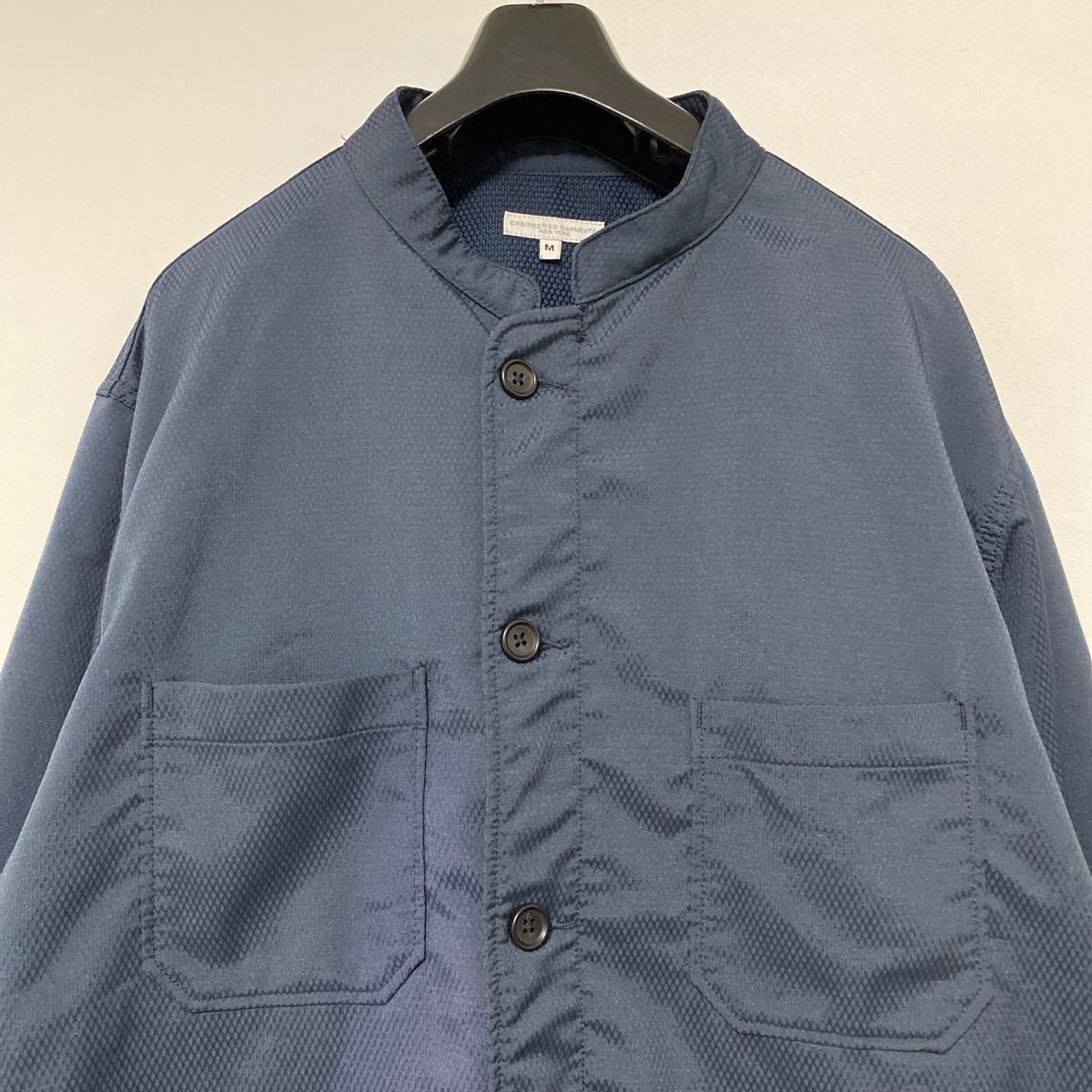 美品 Engineered Garments スタンドカラー カバーオール ジャケット M ポリエステル エンジニアードガーメンツ jacket poly メッシュ_画像2