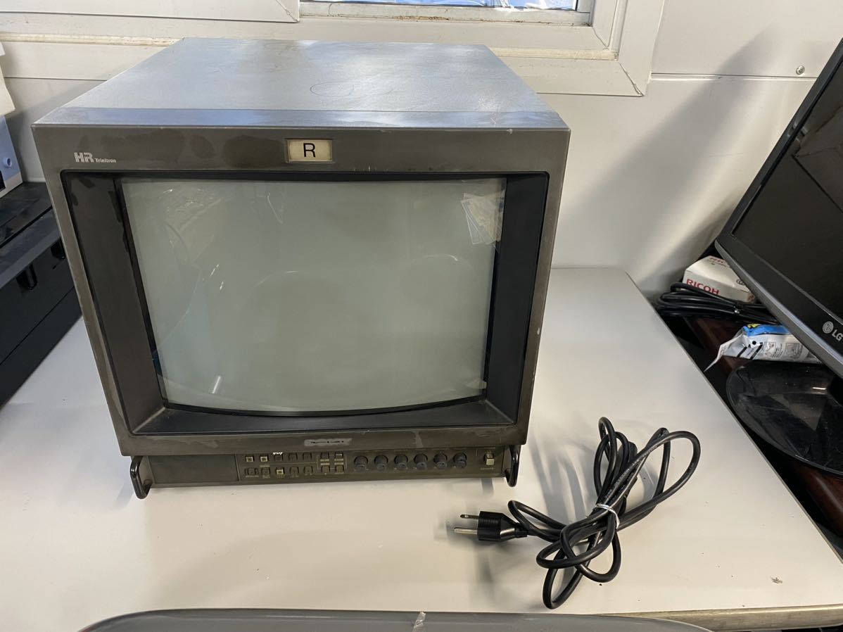 A2969) SONY ソニー 業務用 カラービデオモニターTrinitron トリニトロン PVM-1454Q 通電確認　94年製_画像1