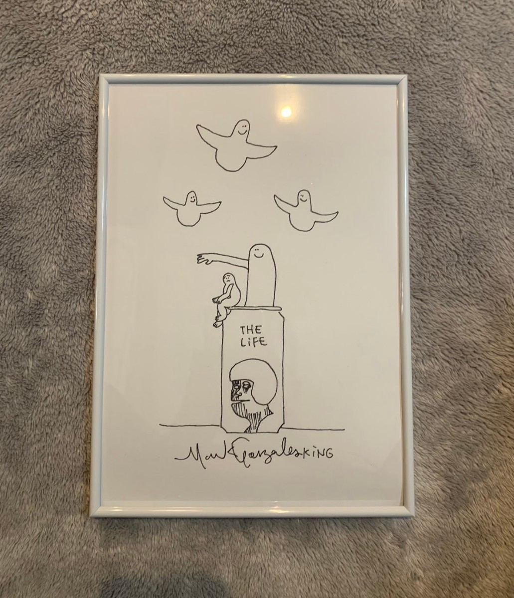 MARK GONZALES GONZ マークゴンザレス 直筆イラスト サイン入り 原画 ART作品 014_画像1