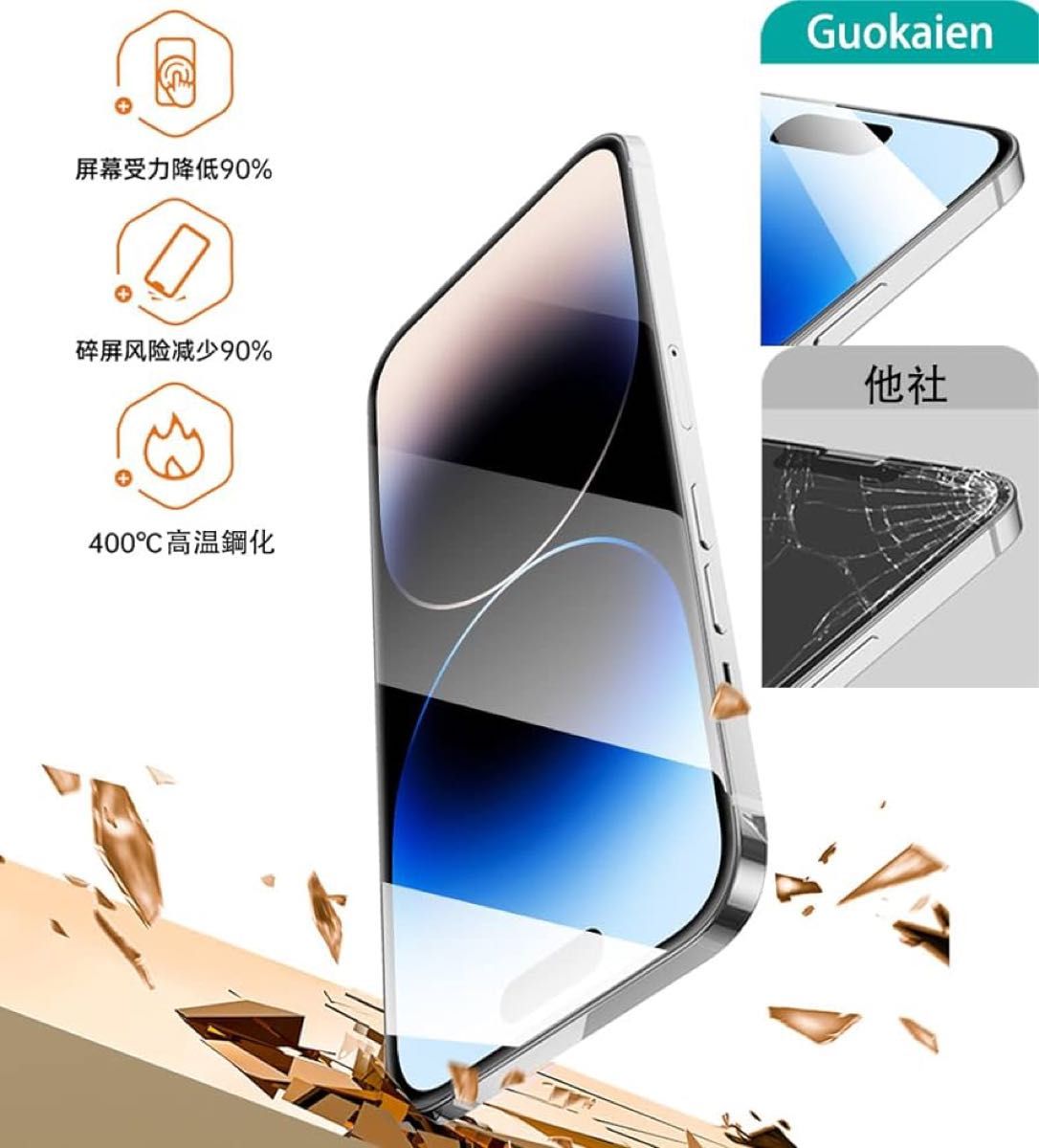 iPhone14 Pro ガラスフィルム iphone14プロ フィルム 強化 ガラス アイフォン14pro 保護フィルム 