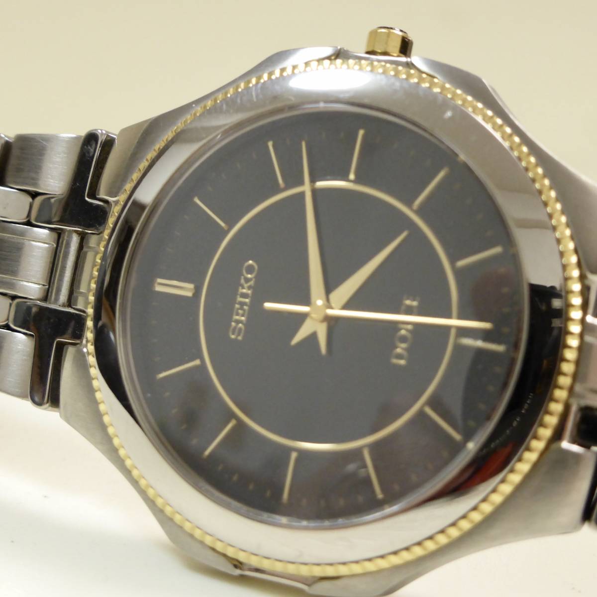 ♪薄型高級腕時計 SEIKO セイコー DOLCE ドルチェ 8N41-6270　8J41-6190 オールチタニウムとステンレス 難あり 電池交換済_画像6