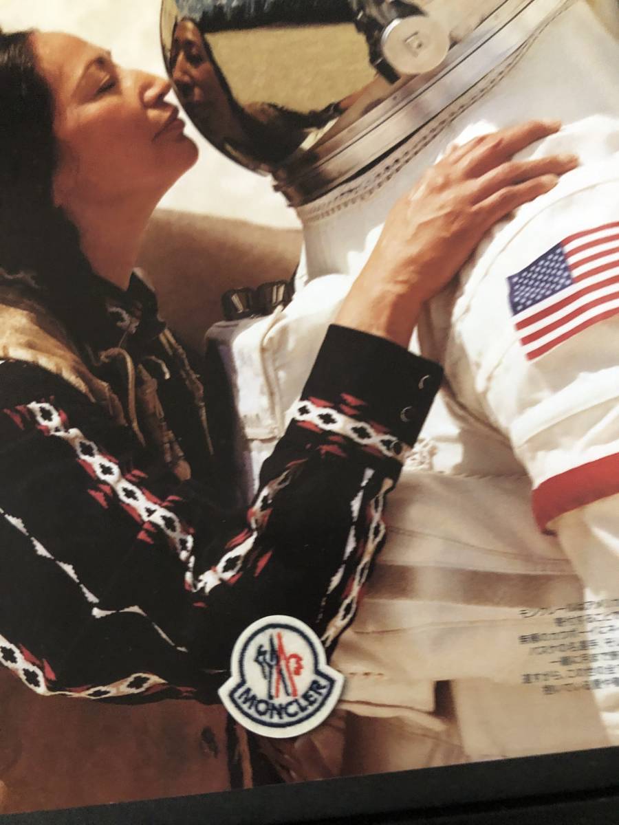 kj ★額装品★ モンクレール ブルースウェーバー 宇宙服 広告 貴重写真 A4額入り ポスター風デザイン NASA Bruce Weber 印刷サイン
