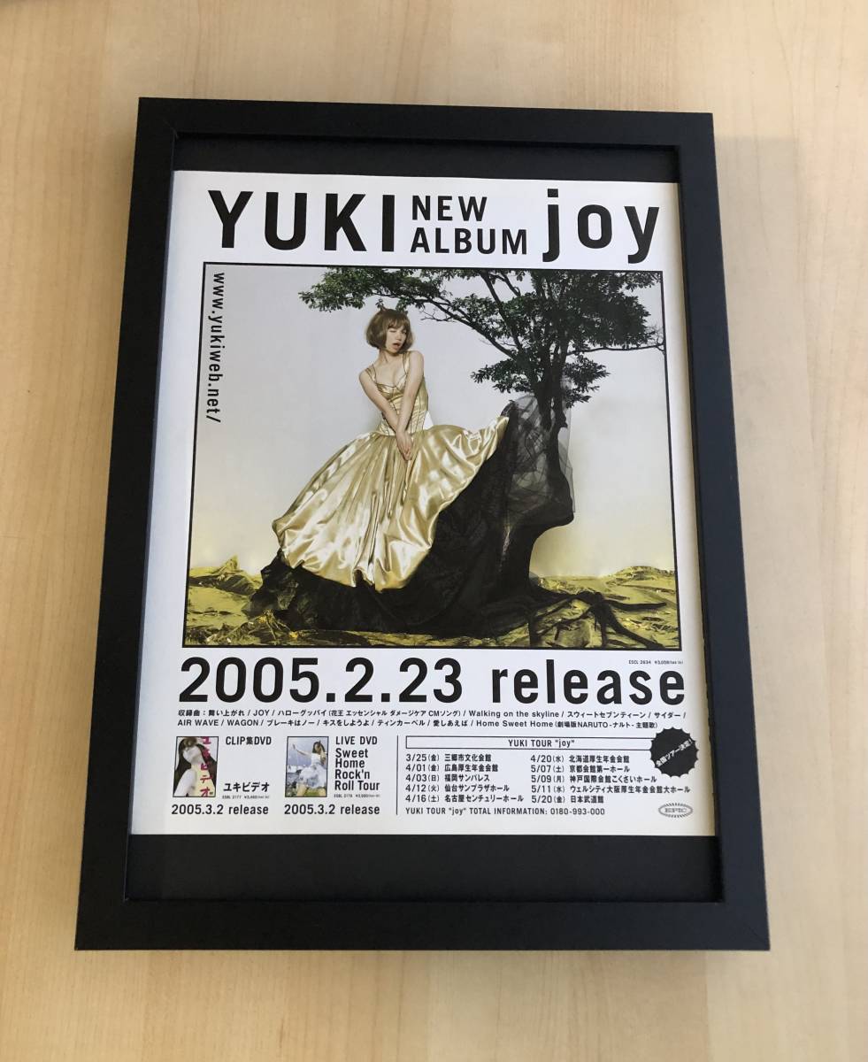 kj * frame goods * YUKI album joy advertisement valuable photograph A4 amount entering poster manner design yukiJUDY AND MARY Judy Mali CD Live dvd not for sale 