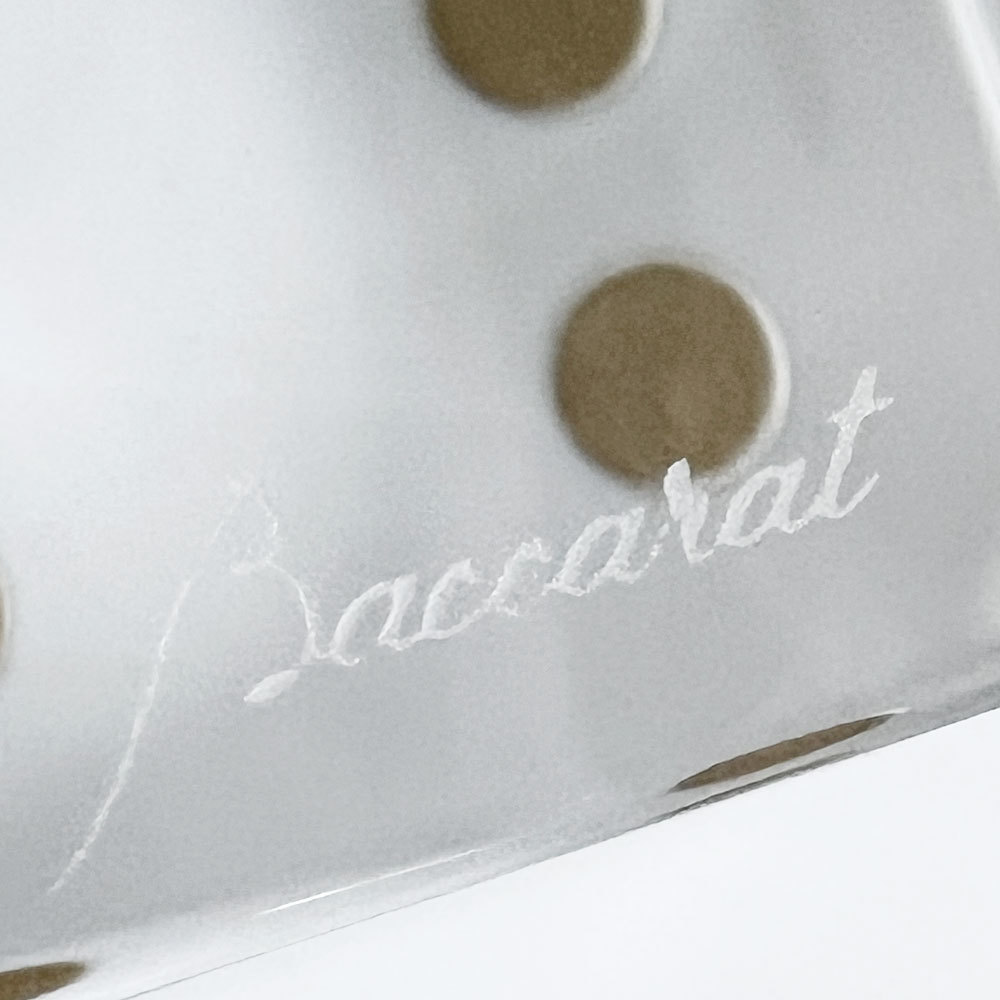 [AB-13] б/у Baccarat baccarat носорог koro кости пресс-папье crystal прозрачный × Gold 