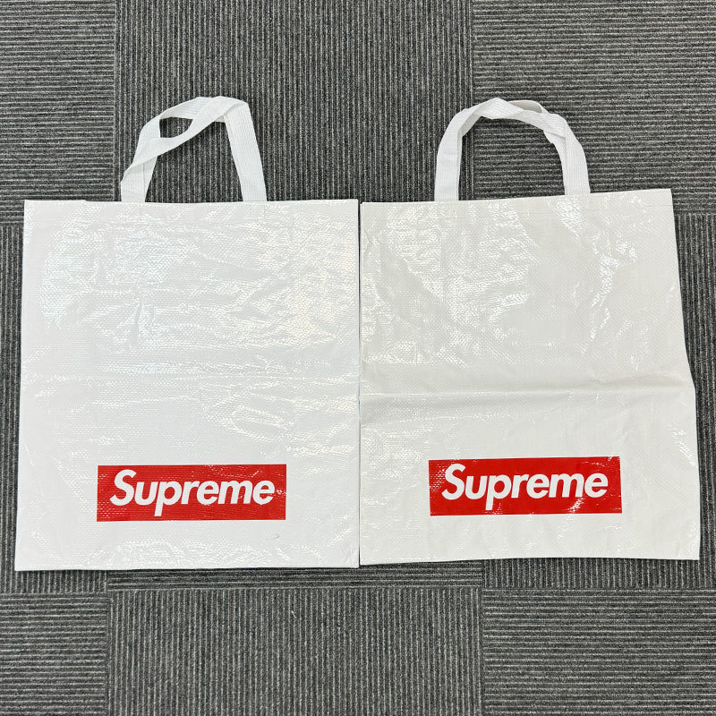 【HA929】 Supreme シュプリーム ボックスロゴ ショッパー 4枚セット 白 ショップ袋 エコバッグ 等にも Supreme bag 大、中、小の画像3