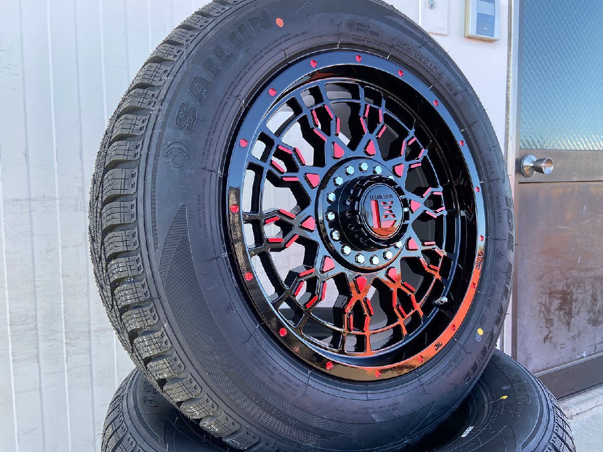 即納 デリカD5 RAV4 CX8 CX5 スタッドレス SAILUN WSTX 225/65R17 17インチ 新品 タイヤホイールセット PreDator プレデター 1台分_タイヤはイメージ画像です。