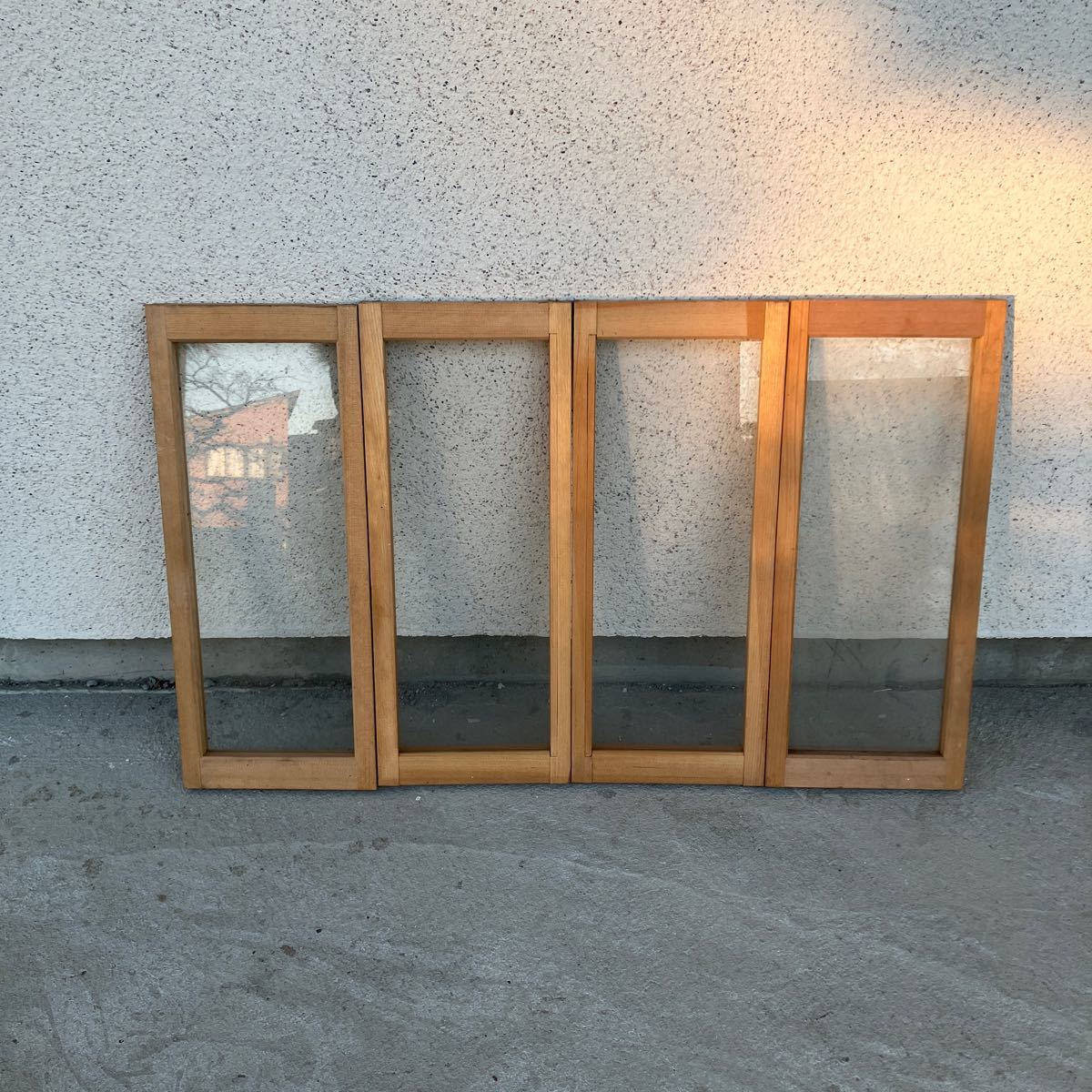 4枚組　ガラス戸 建具 アンティーク 古建具 サッシ