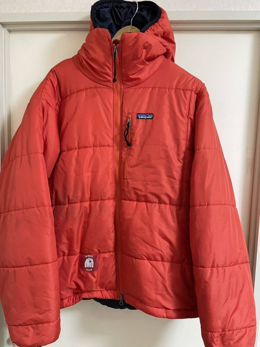 希少 Patagonia das parka pop orange パタゴニア ダスパーカ　ポップオレンジ　L worn wear 2001 オレンジ ラージ_画像2