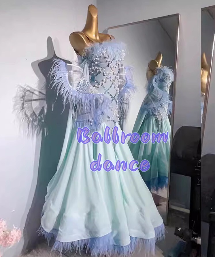 社交ダンスドレス　社交ダンス衣装/モダンドレス/パーティー　スタンダート サイズ変更可、色変更可　MD029