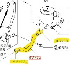 生産終了 未使用 純正 日産 パワステ サクション ホース クランプ2個付 シルビア S13 RPS13 PS13 SR20DET 180SX NISSAN HOSE RUBBER_画像2