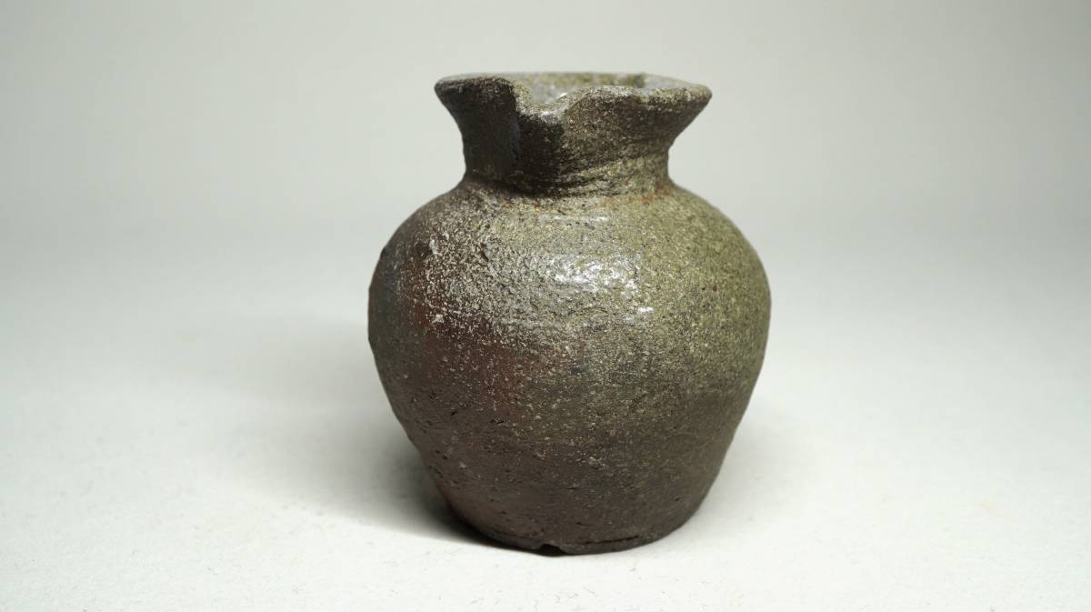 古備前 江戸中期頃 雀口 小壺 (検索 酒器 徳利 古備前 江戸中期頃 雀口 小壺 (検索 酒器 徳利