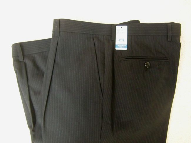 【春夏 特別価格】洗えるスーツ・2釦2パンツ・AB-8・品質重視・ハイグレード仕様・黒/ストライプ_画像3
