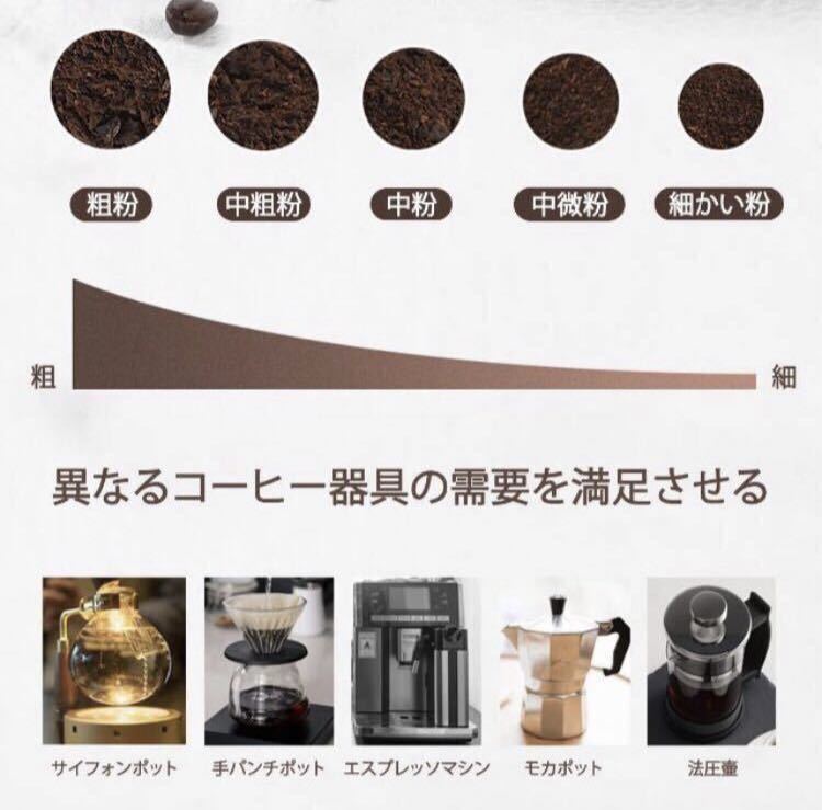 再値下げ　電動コーヒーミル　コーヒーグラインダー ワイヤレスUSB充電式　お手入れ簡単 コンパクト アウトドア（クリーン）¥2900→¥2200_画像6