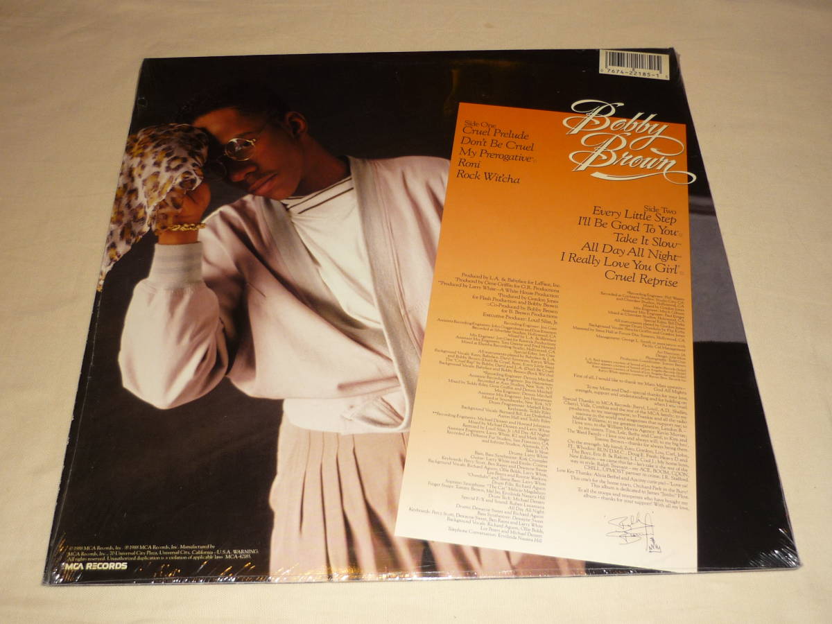 Bobby Brown / Don't Be Cruel ～ US / 1988年 / MCA Records MCA-42185 / シュリンク・ハイプステッカー付_画像2