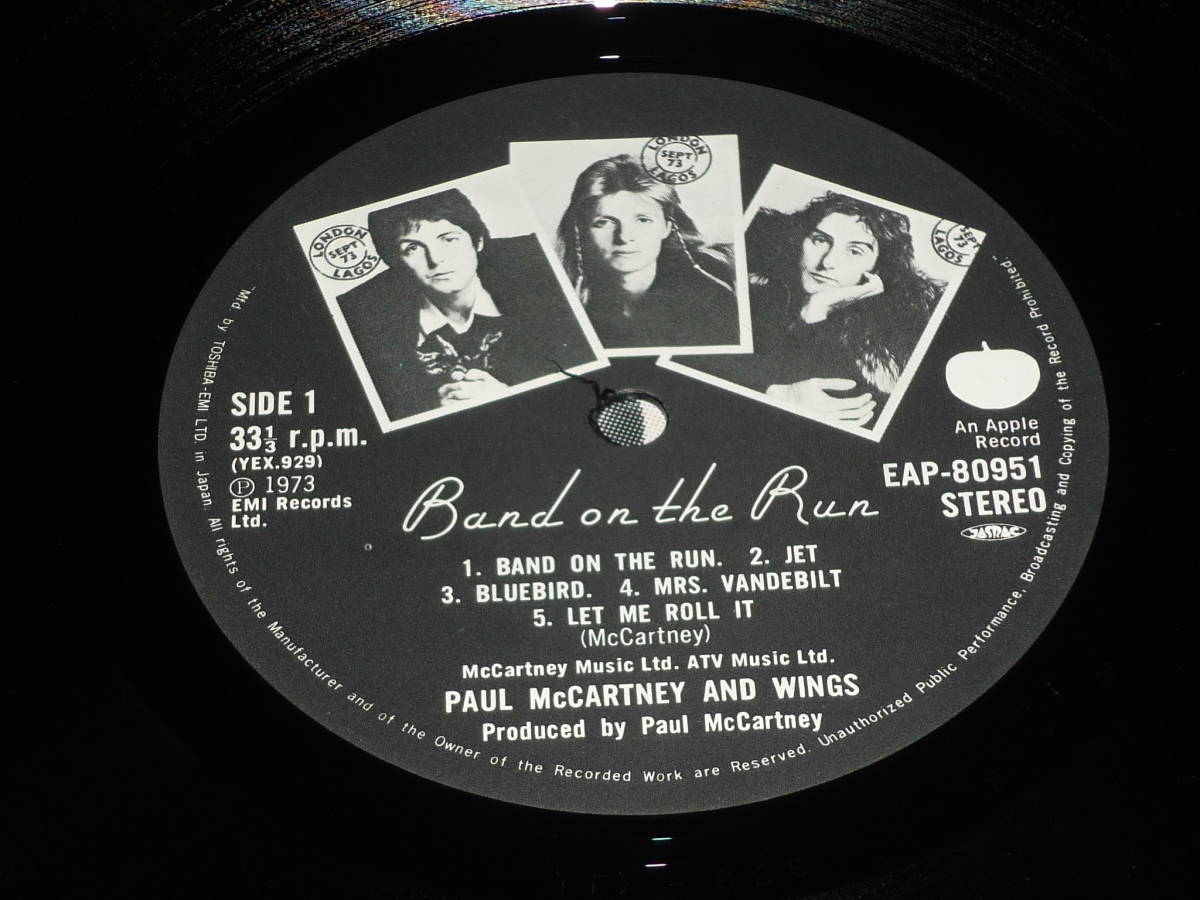 ポール・マッカートニー＆ウイングス Paul McCartney ＆ Wings / バンド・オン・ザ・ラン Band on the Run ～ ポスター・帯付_画像4