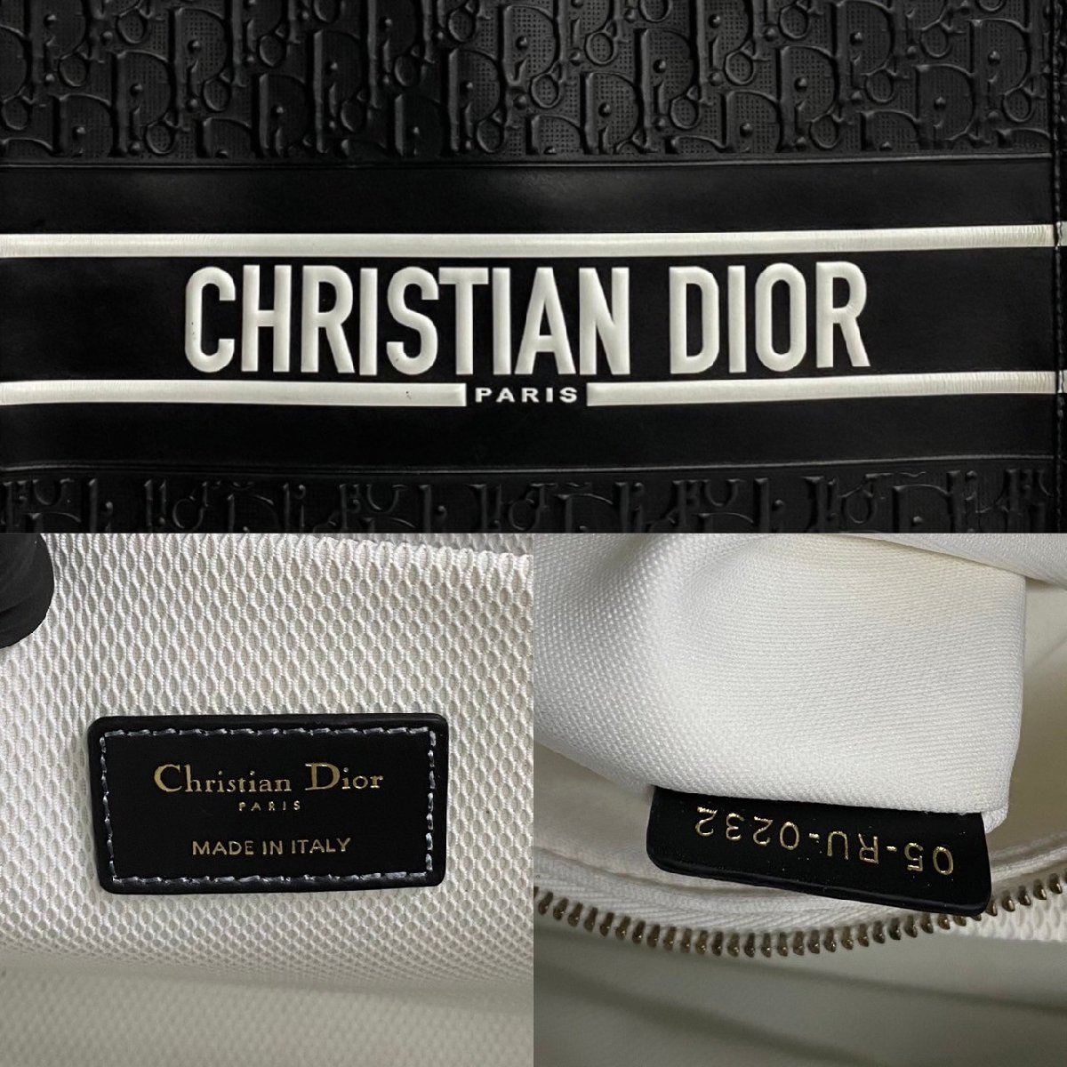 極 美品 Christian Dior ディオール オブリーク ブックトート トロッター ロゴ レザー 本革 トートバッグ A4収納可 ブラック 0mni238-9の画像3