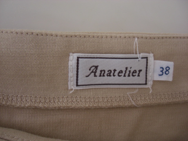  beautiful goods Anatelier ribbon switch . One-piece beige × blue 38