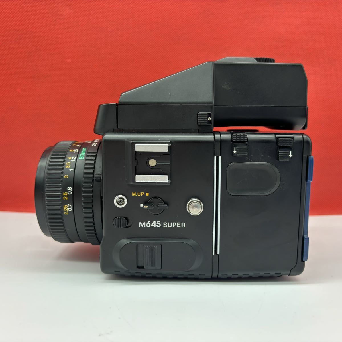 ◆ Mamiya M645 SUPER 中判フィルムカメラ ボディ MAMIYA-SEKOR C 80mm F2.8 N レンズ AEプリズムファインダー シャッター/露出計OK マミヤ_画像2