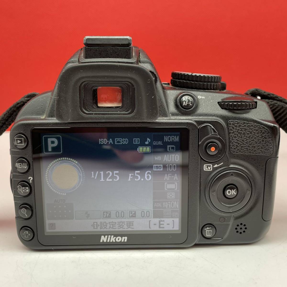 □ Nikon D3100 デジタル一眼レフカメラ AF-S NIKKOR 18-55mm F3.5-5.6G DX VR / 55-300mm F4.5-5.6G ED DX VR 動作確認済 付属品 ニコン_画像3
