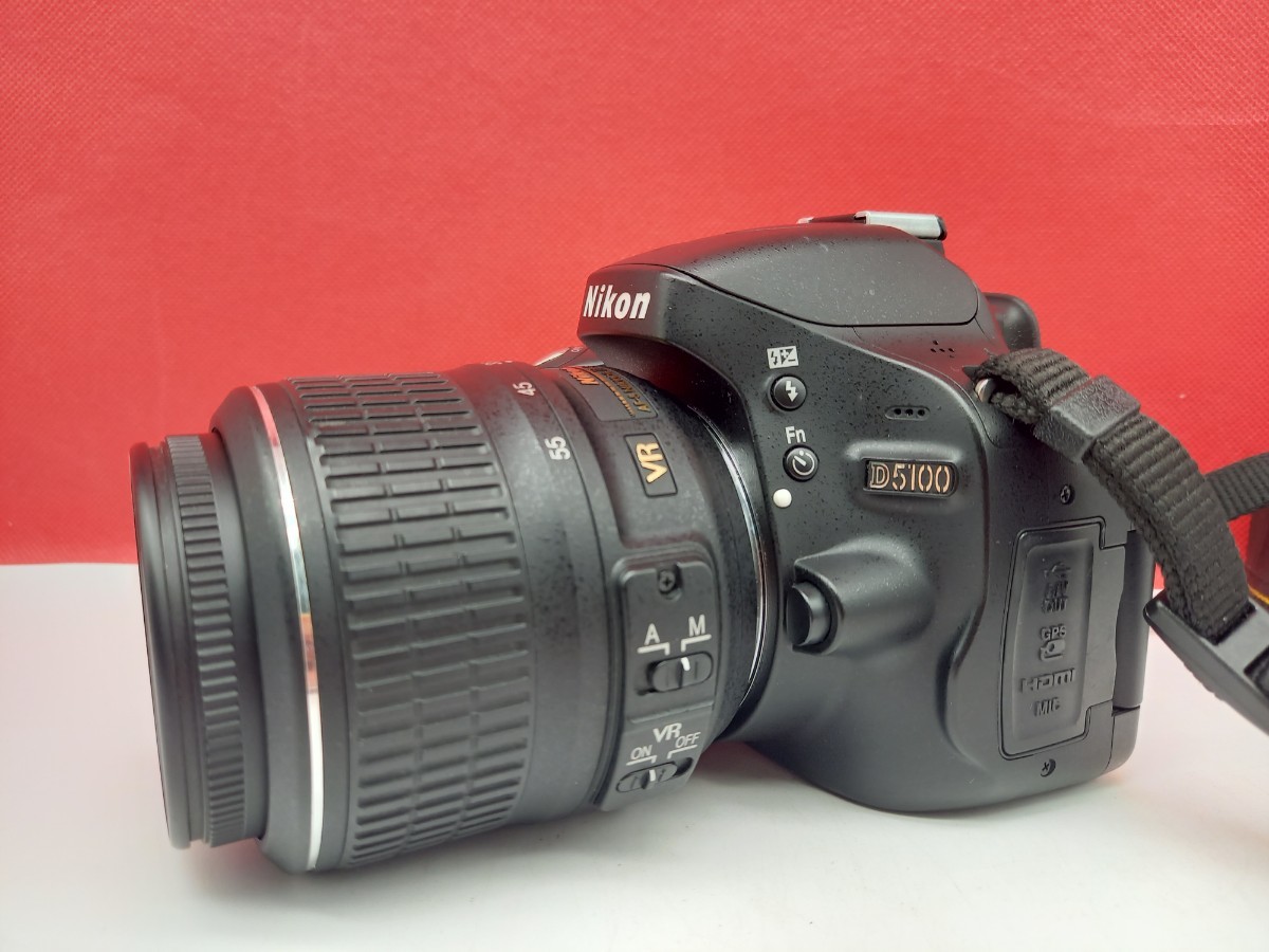 ■ Nikon D5100 デジタル一眼レフカメラ ボディ AF-S NIKKOR 18-55mm F3.5-5.6G DX VR レンズ 動作確認済 シャッターOK バッテリー ニコン_画像2