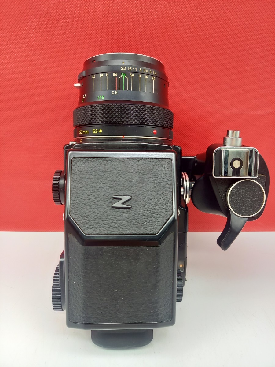 ■ ZENZA BRONICA ETR ボディ 中判フィルムカメラ ZENZANON MC 50mm F2.8 レンズ 動作確認済 シャッターOK 付属品 ゼンザブロニカ_画像5