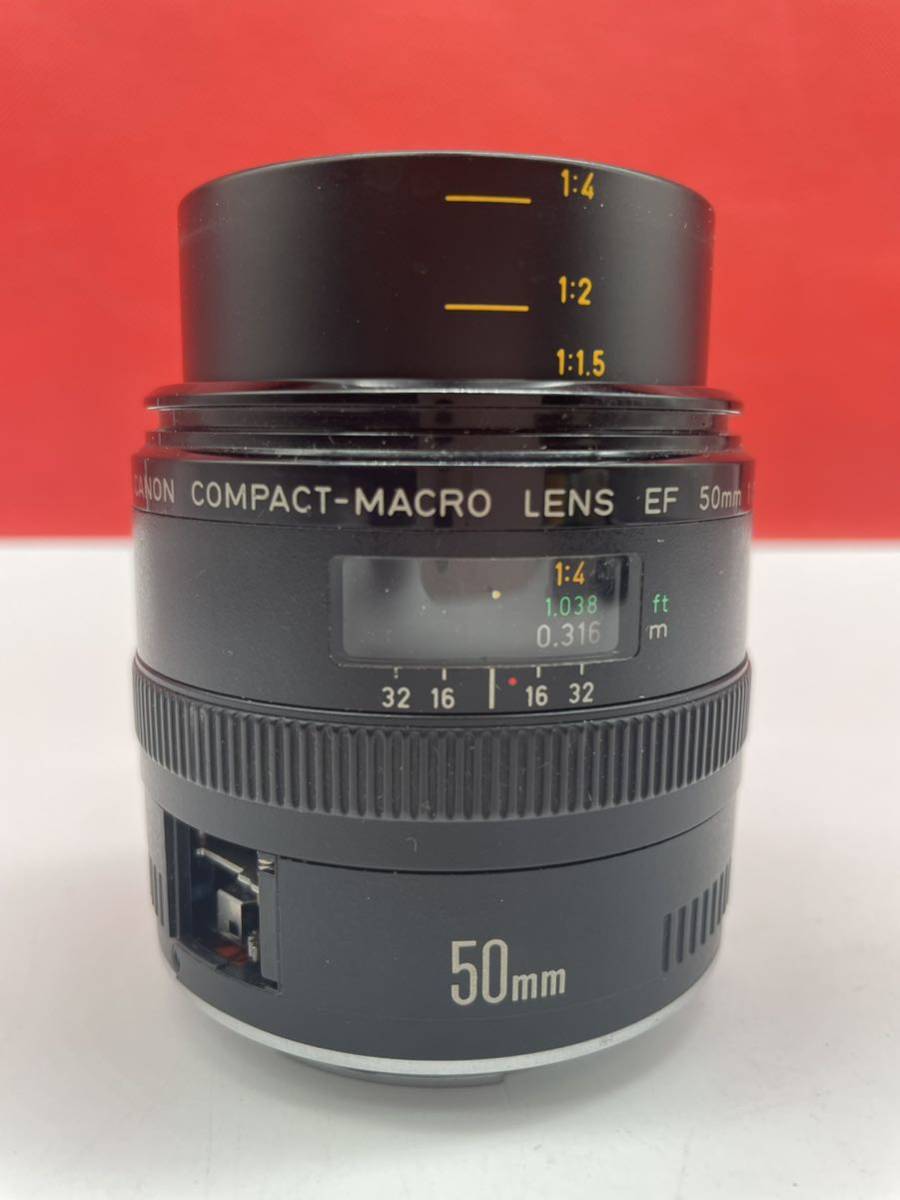 ＊ Canon COMPACT-MACRO LENS EF 50mm 1:2.5 カメラレンズ マクロ ジャンク 動作未確認 キヤノン キャノン_画像2