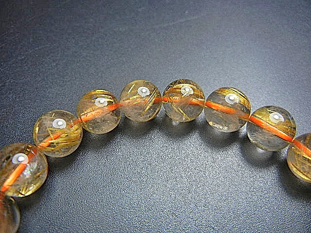  high class natural crystal JFV2715 super finest quality, ultimate . yellow gold Taichi n rutile 9mm* tea color beautiful goods, super power recommendation 