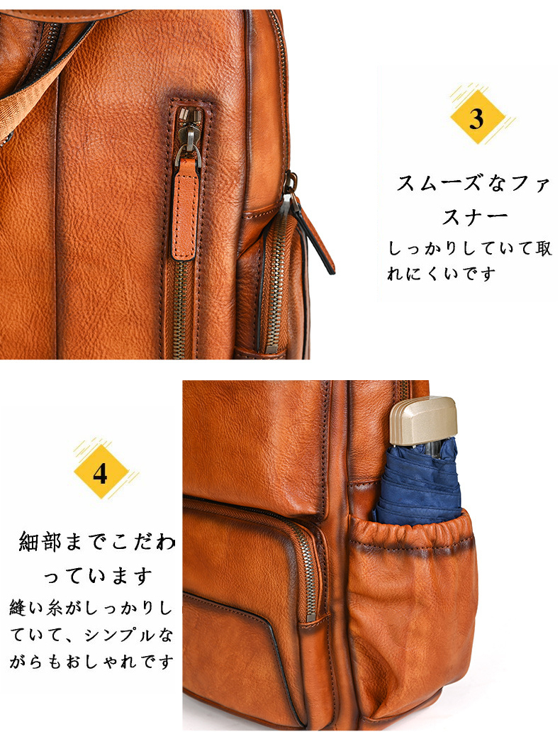 ボディーバッグ 手提げ 3WAY ショルダーバッグ 斜め掛けバッグ ビジネスバッグ おすすめ 本革 メンズ レザー リュックサック おしゃれ _画像9