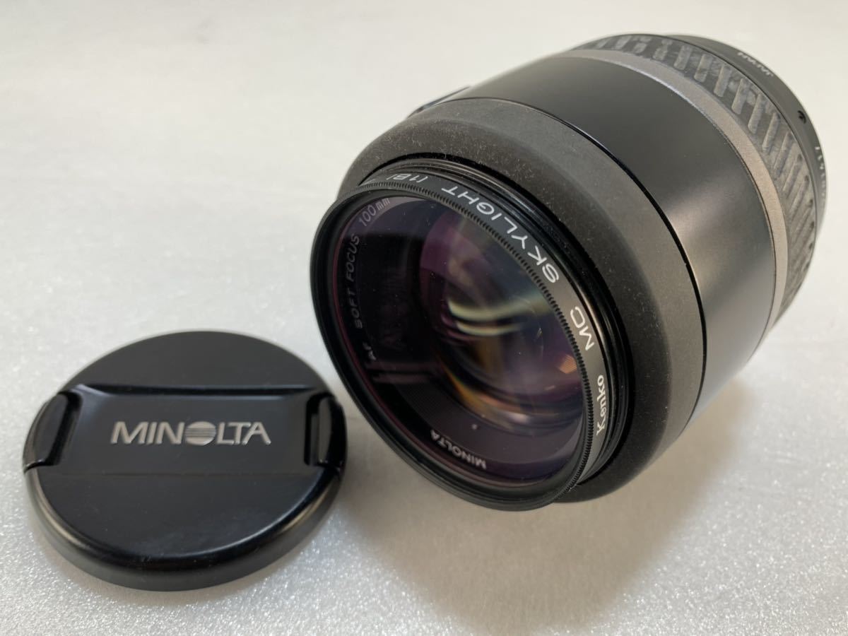 ★MINOLTA ミノルタ AF 100 SOFT カメラレンズ AF SOFT FOCUS 100㎜ 1:2.8（32）一眼レフ レンズフィルター付き 中古品 管理J491_画像1