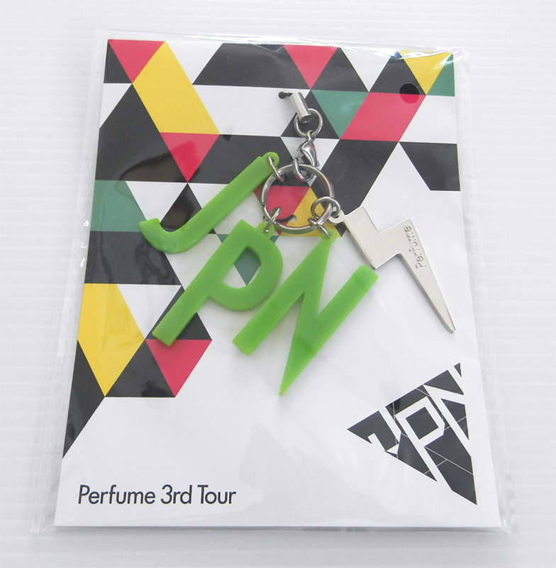 Perfume JPN キーホルダー パフューム 3rd Tour マスコット ストラップ チャーム グッズ 未使用 2012年 初期 ライブ コンサート ツアー_画像1